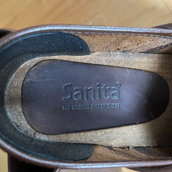 Sanita Wooden Brown Clogs Size 39 / US 8-8.5 - Picture 6 of 8